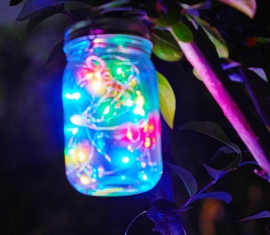 Solar Mason Jar  Light Decoration Mason Jar Light Outdoor Hanging Light Mason Jar Light String - Qubixa Green